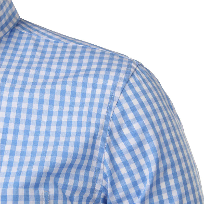 Garson | Men's Checkered Pattern Long Sleeve Dress Shirt