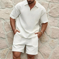Garvin | Men's Half-Zip Polo Short Sleeve Two Piece Matching Set