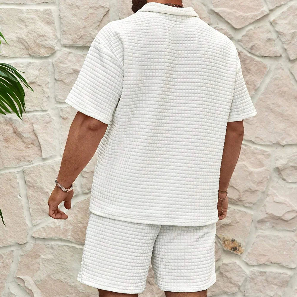 Garvin | Men's Half-Zip Polo Short Sleeve Two Piece Matching Set