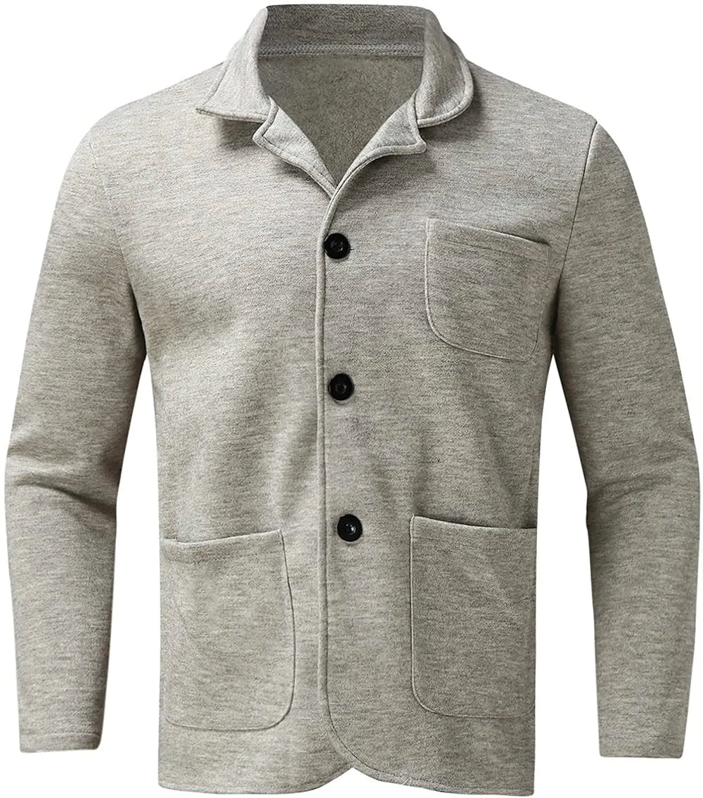 Gaspar | Men's Long Sleeve Button Front Pocketed Blazer