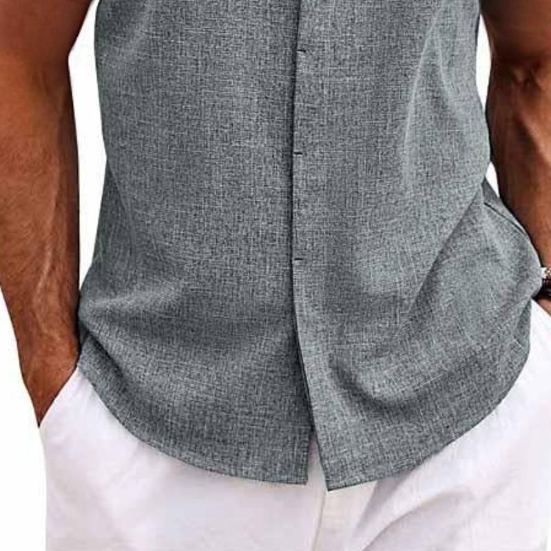 Gedeon | Men's Sleeveless Collared Button-Down Summer Shirt