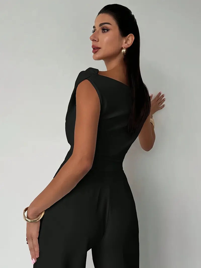 Georgie | Women's Fitted Draped Off Shoulder Blouse