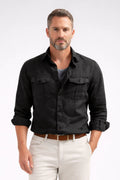 Georgio | Men’s Long Sleeve Button Front Pocketed Shirt