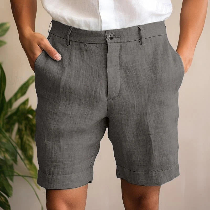 Geraldo | Men's Button Front Relaxed Fit Summer Shorts