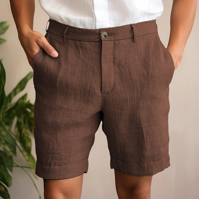 Geraldo | Men's Button Front Relaxed Fit Summer Shorts