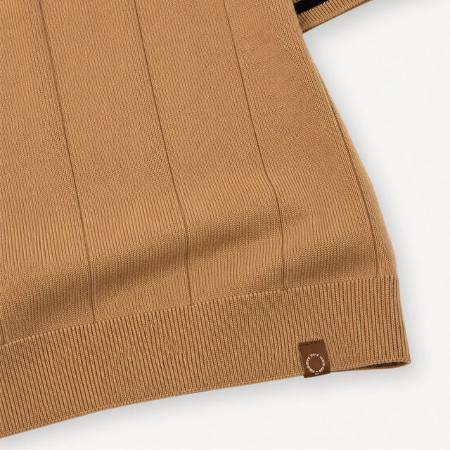 Gerardo | Men's Zip Front Collared Short Sleeve Polo Shirt