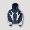 Gerson | Men’s Zip Front Long Sleeve Two Tone Graphic Hoodie