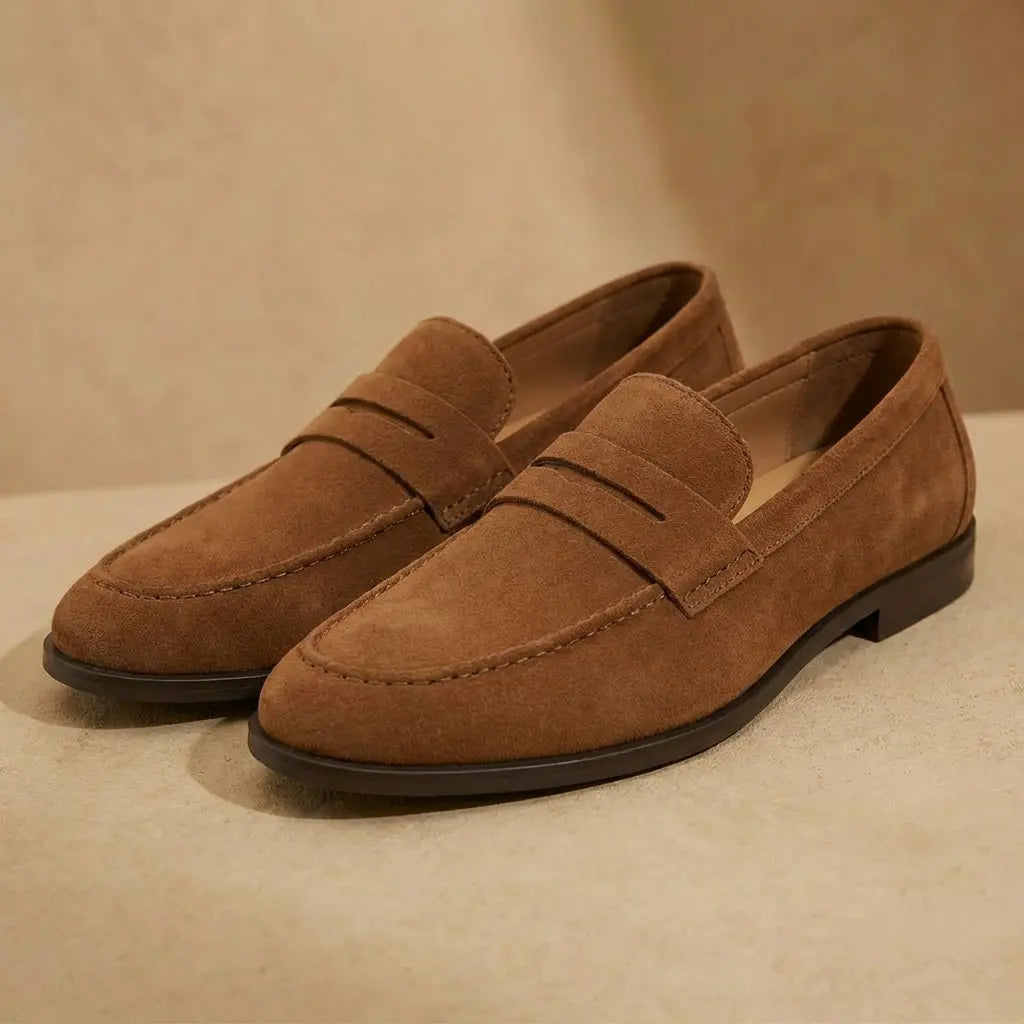 Giovanni | Men’s Round Toe Slip On Penny Dress Loafers