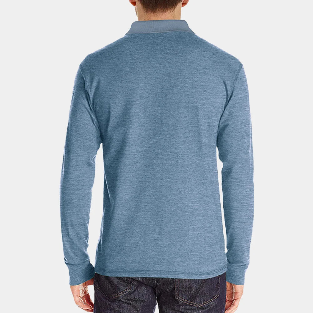 Gonzalo | Men’s Long Sleeve Button Front Pocket Polo Shirt