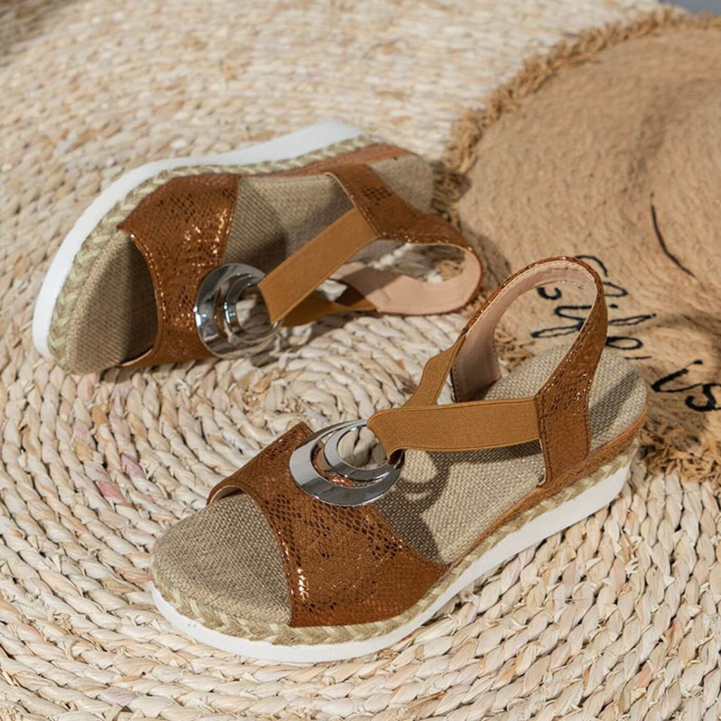 Gracie | Women's Strappy Open Toe Buckle Platform Sandals