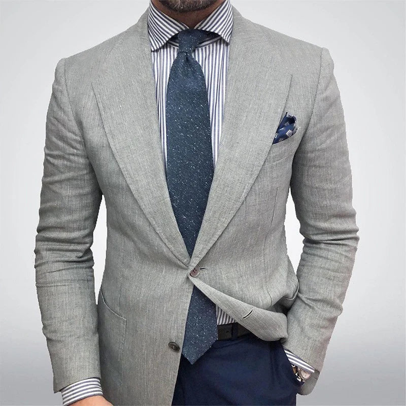 Graham | Men's Single Breasted Button Front Long Sleeve Jacket
