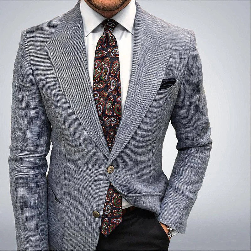 Graham | Men's Single Breasted Button Front Long Sleeve Jacket