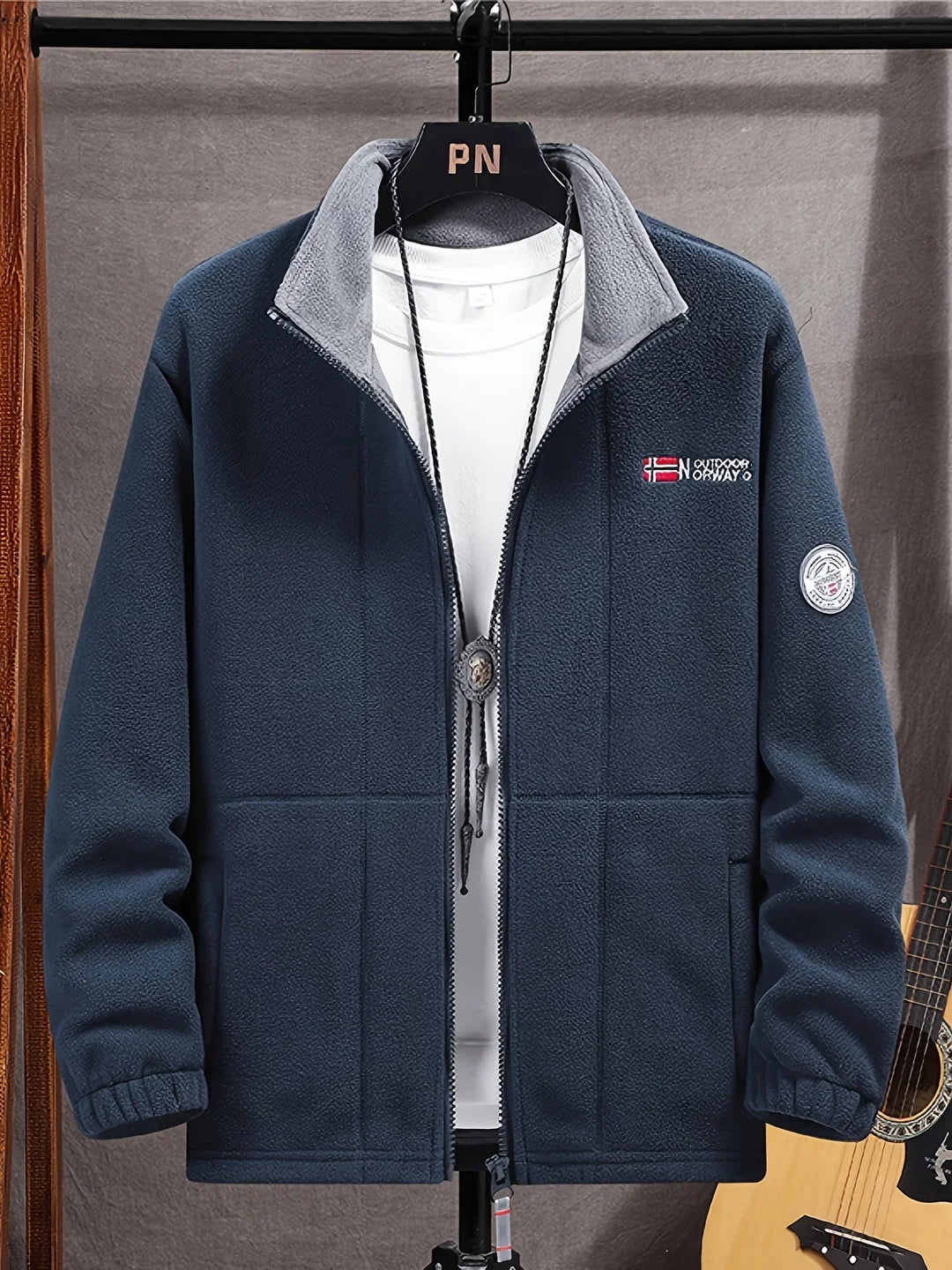 Grayson | Men’s Stand Collar Zip Front Long Sleeve Warm Jacket
