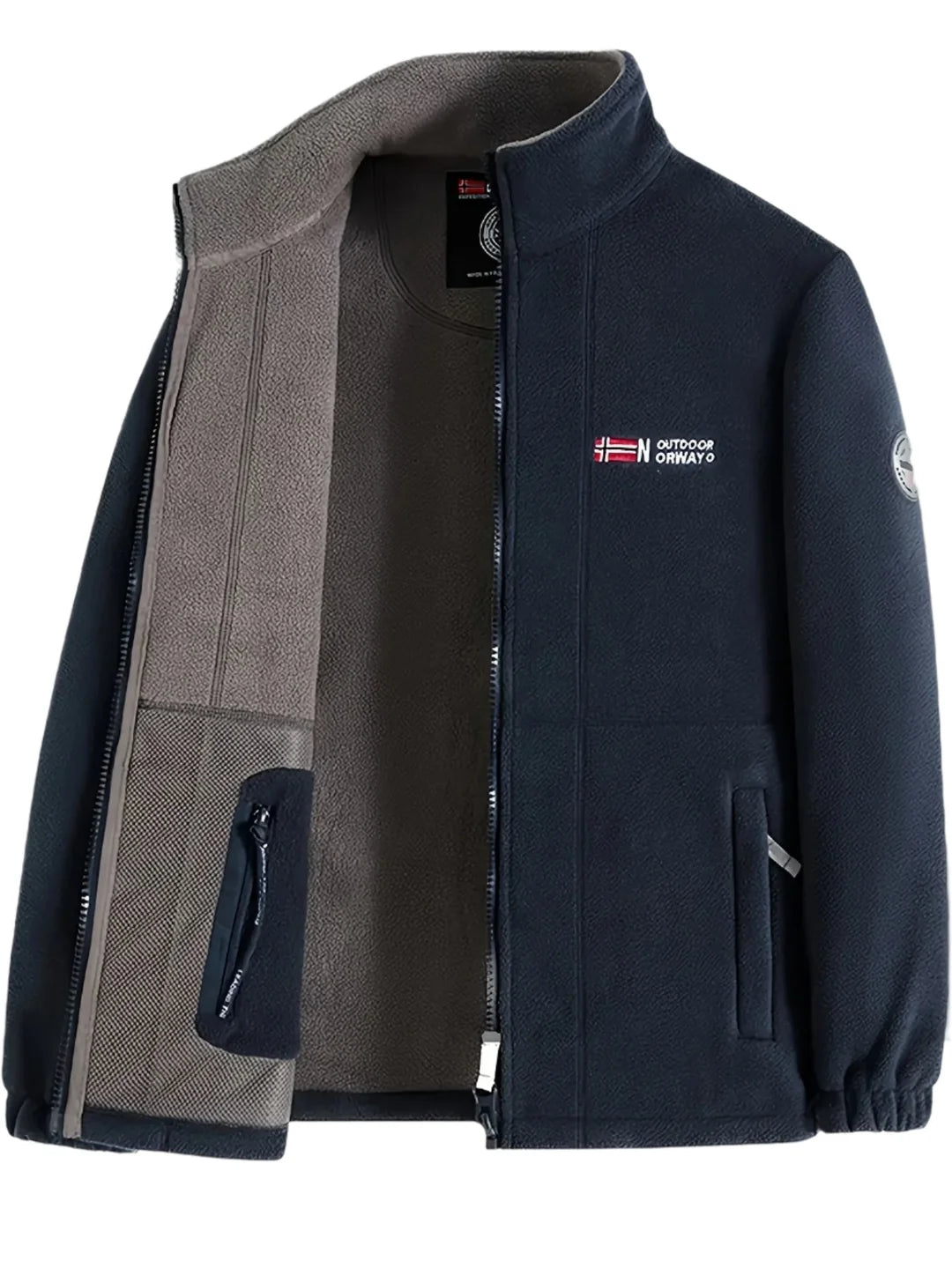 Grayson | Men’s Stand Collar Zip Front Long Sleeve Warm Jacket