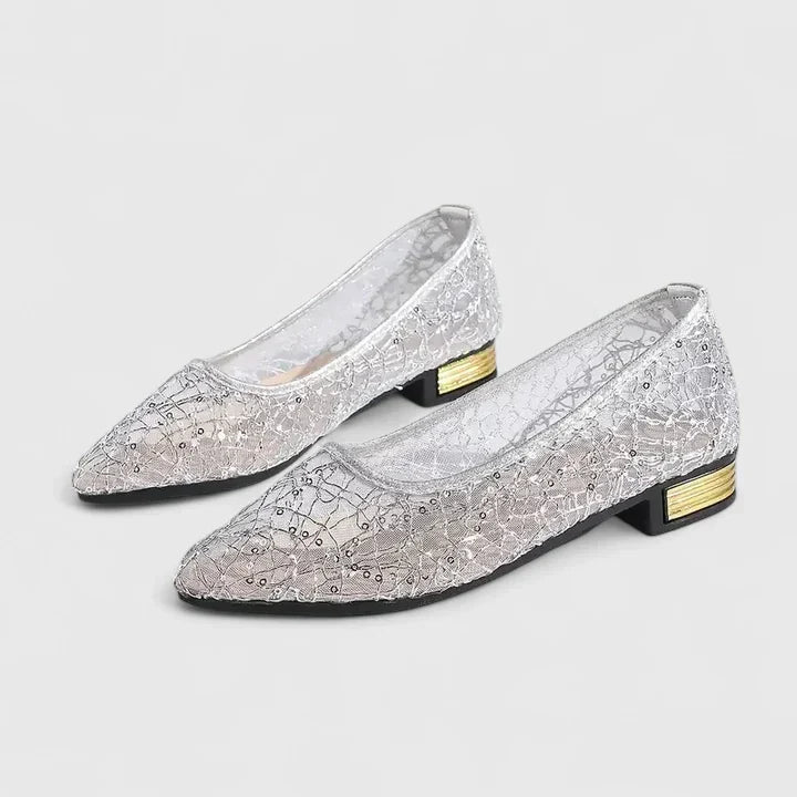 Gudrun | Women’s Pointed Toe Slip On Low Heel Shoes