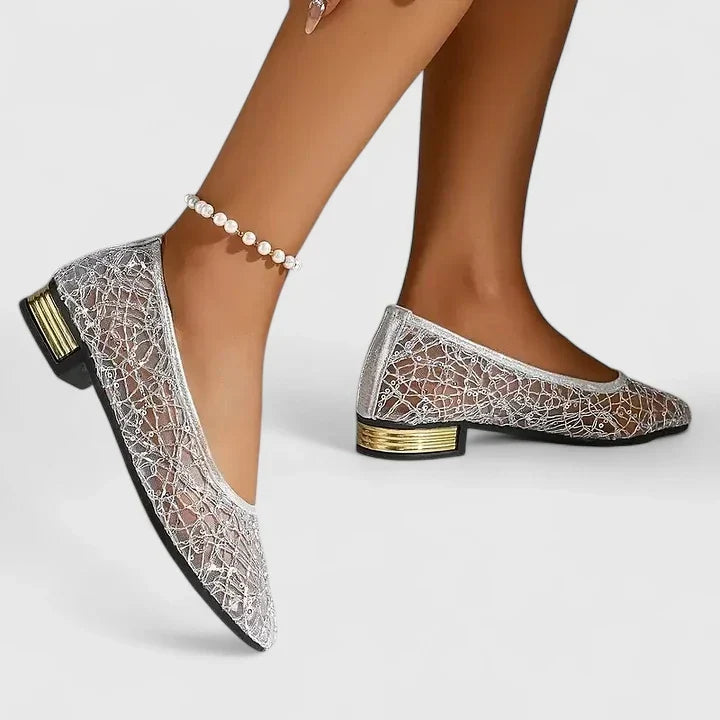 Gudrun | Women’s Pointed Toe Slip On Low Heel Shoes