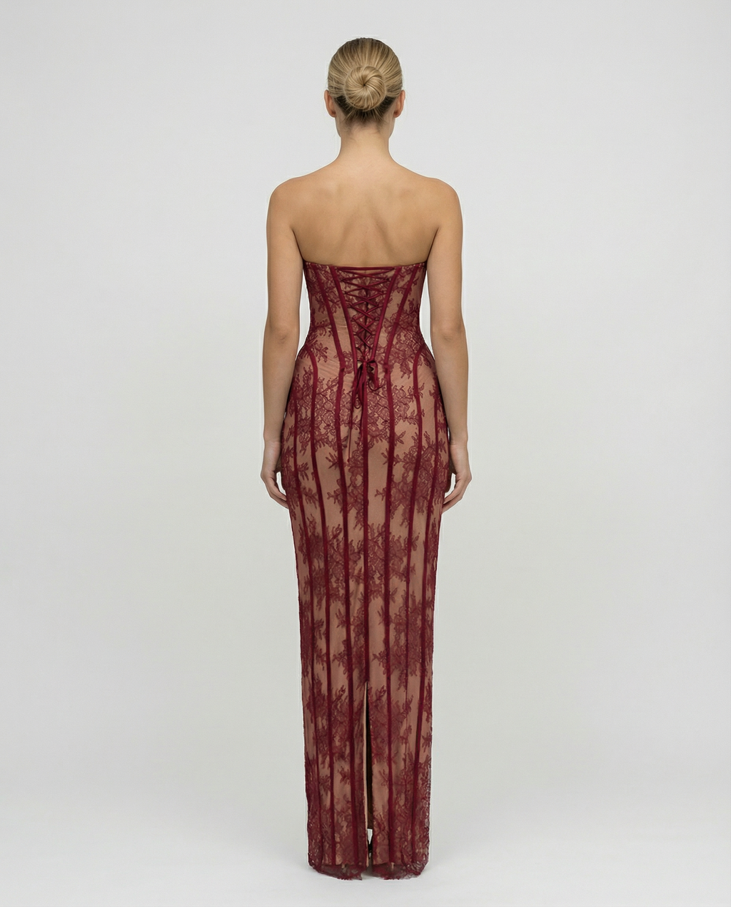 Gwendolyn | Women's Strapless Bodycon Corset Maxi Dress