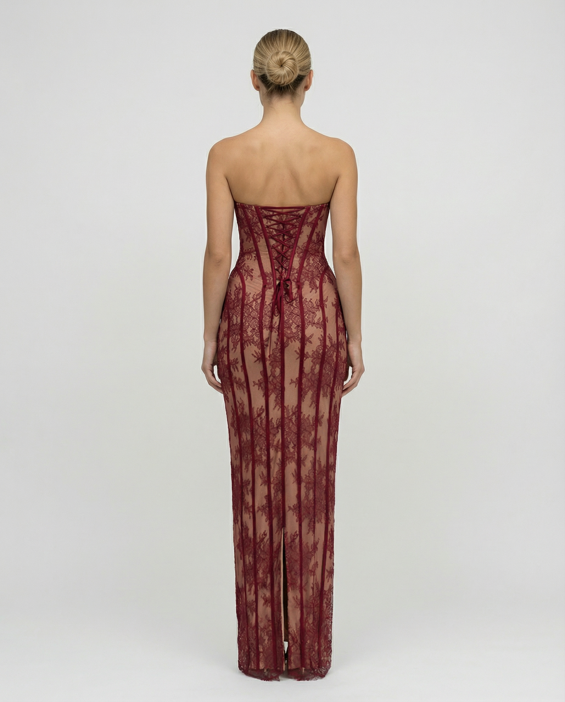 Gwendolyn | Women's Strapless Bodycon Corset Maxi Dress