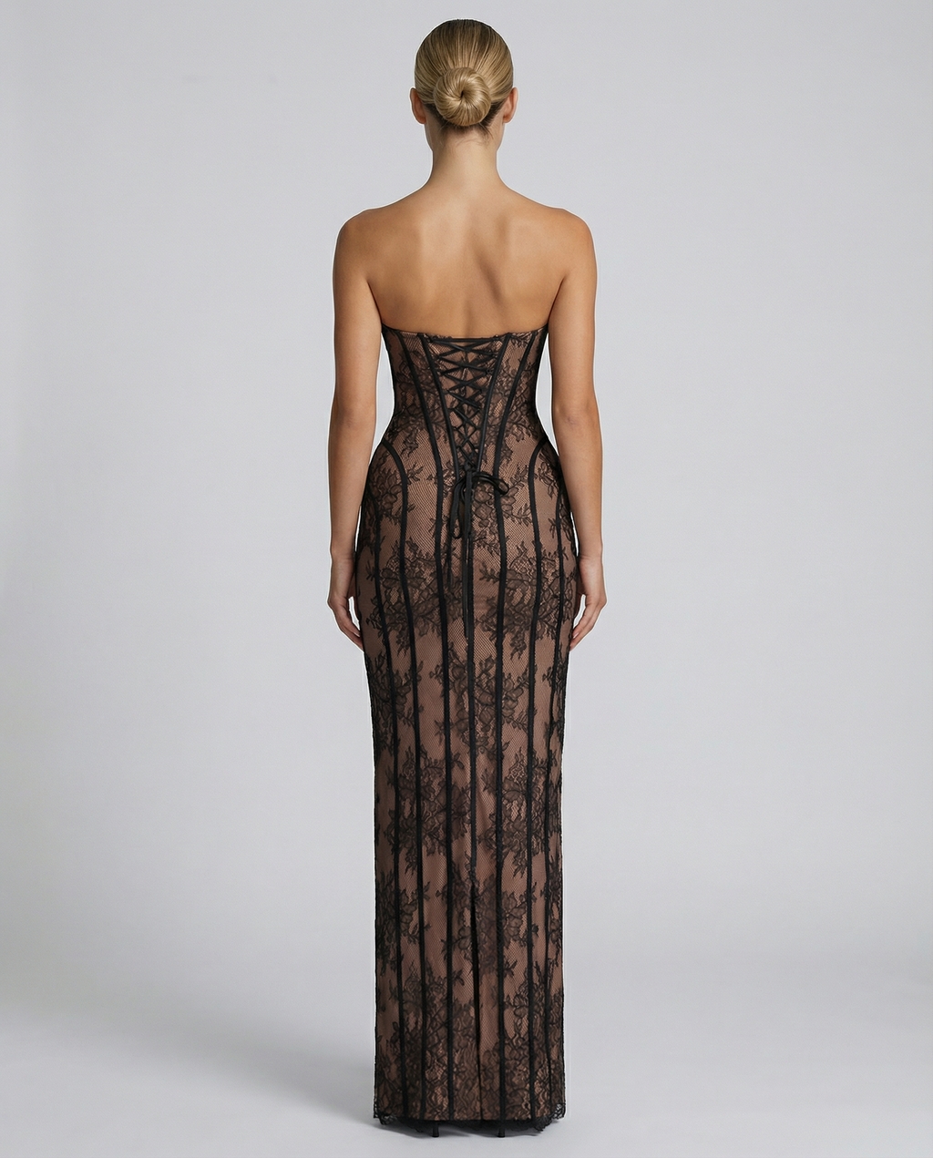Gwendolyn | Women's Strapless Bodycon Corset Maxi Dress