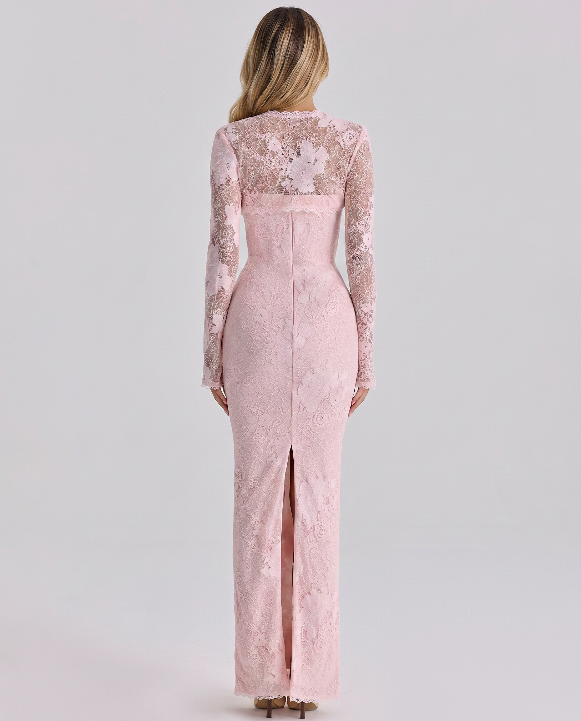 Hadley | Women's Long Sleeve Sweetheart Neck Wedding Guest Dress