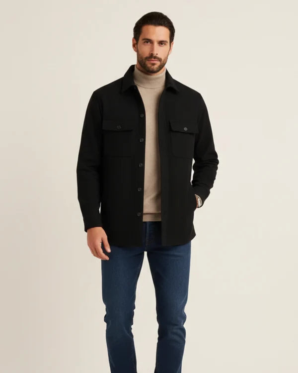 Hampton | Men’s Long Sleeve Button Front Pocket Jacket