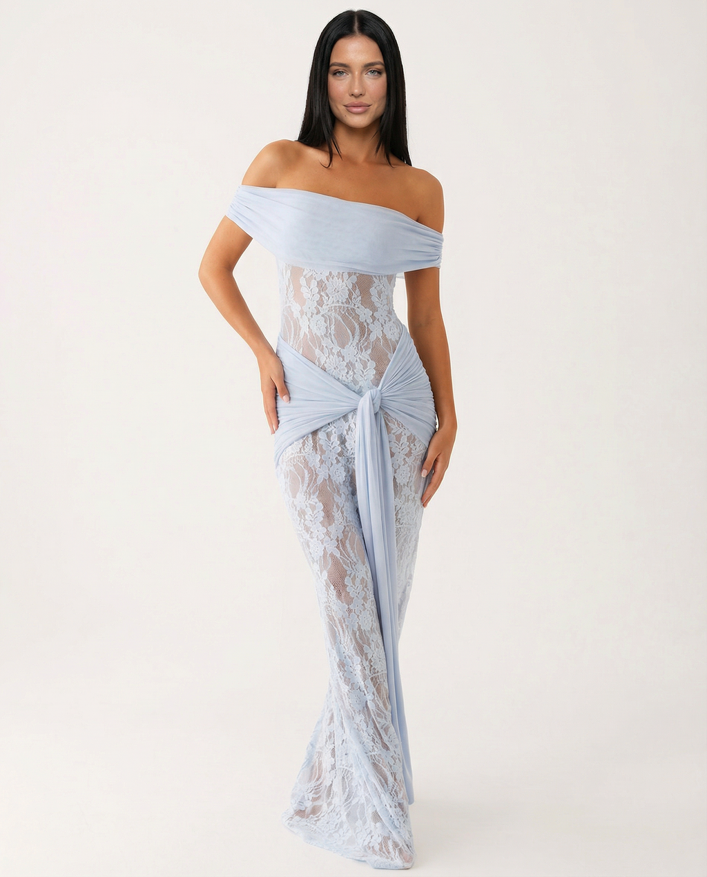 Harper | Women's Fitted Off Shoulder Wedding Guest Dress