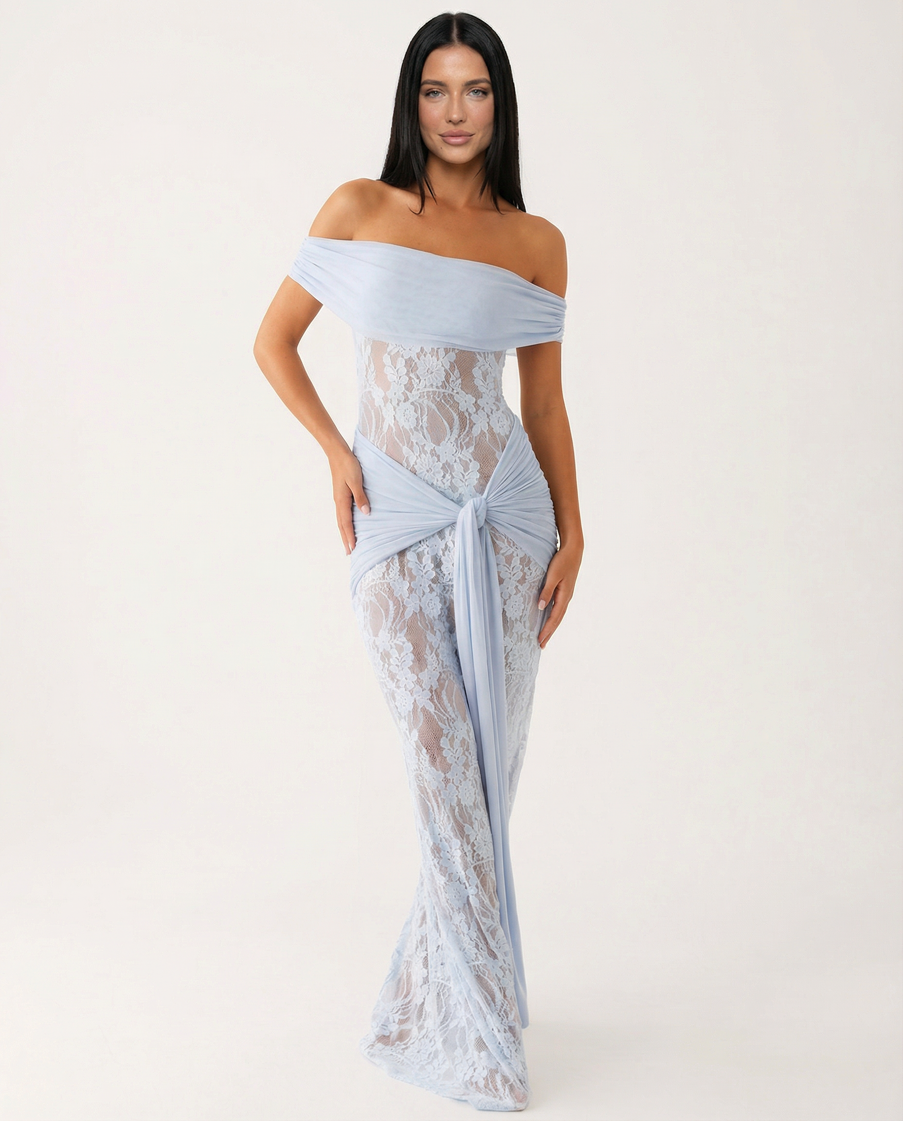Harper | Women's Fitted Off Shoulder Wedding Guest Dress