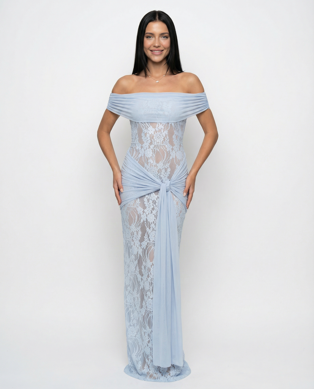 Harper | Women's Fitted Off Shoulder Wedding Guest Dress