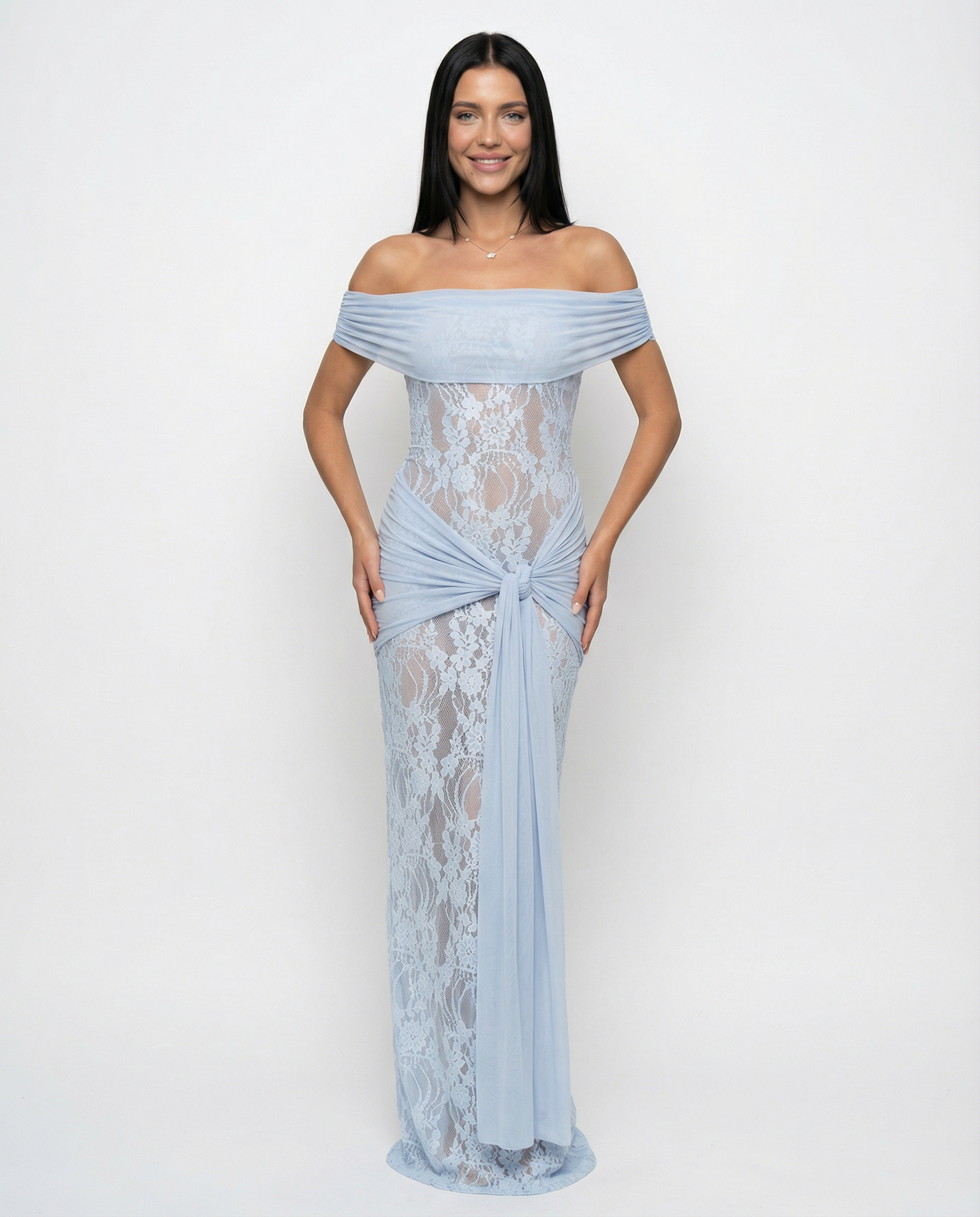 Harper | Women's Fitted Off Shoulder Wedding Guest Dress