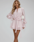 Hattie | Women's Layered Long Sleeve Wedding Guest Dress