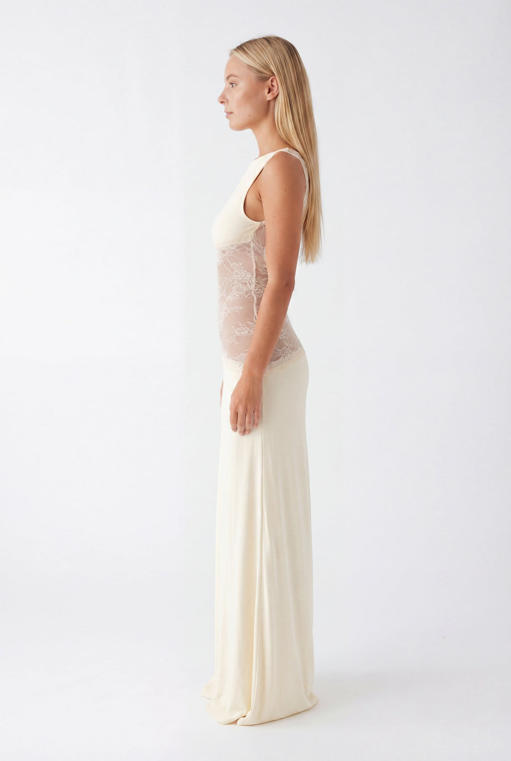 Hayley | Women's Sleeveless Open Back Boat Neck Maxi Dress