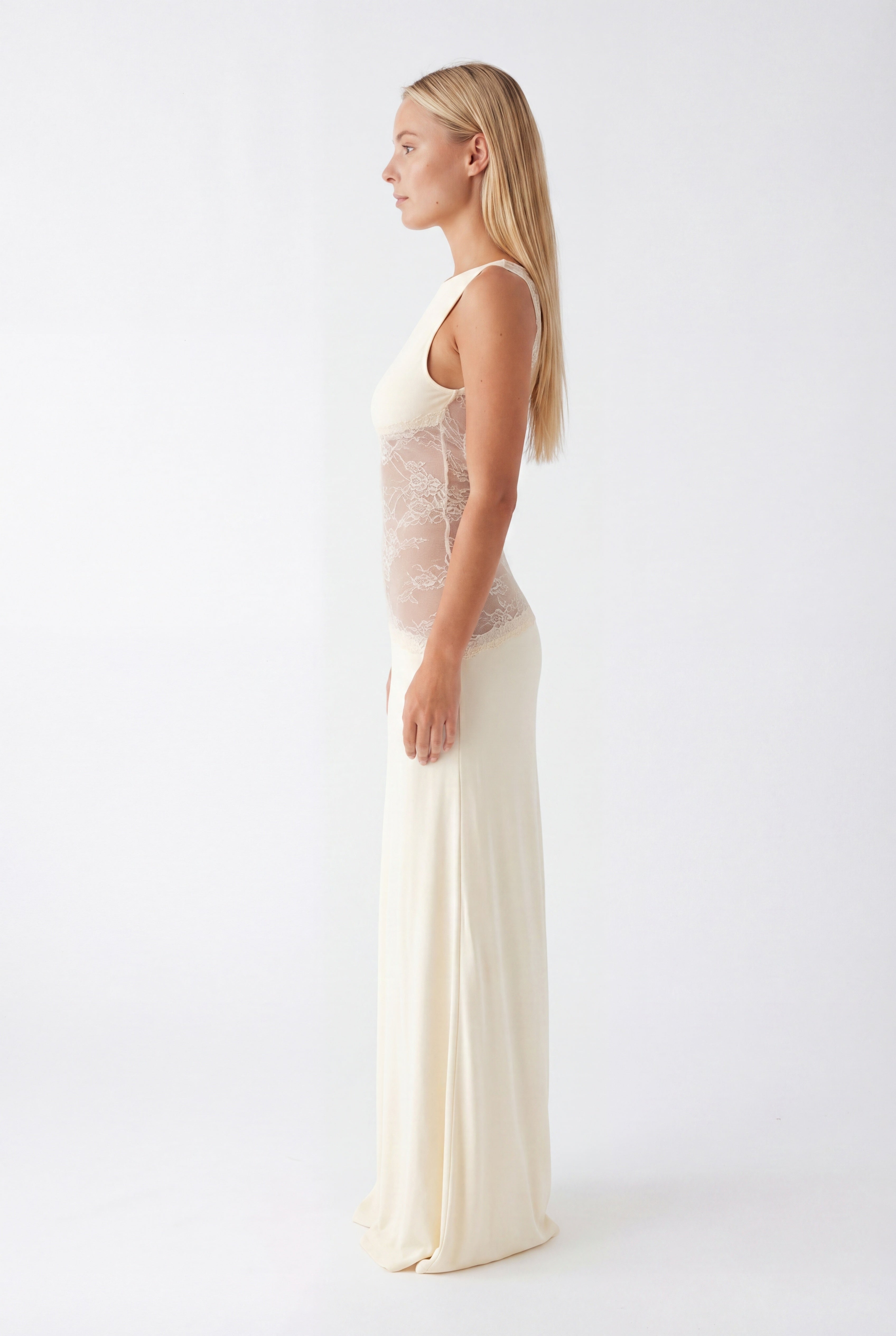 Hayley | Women's Sleeveless Open Back Boat Neck Maxi Dress
