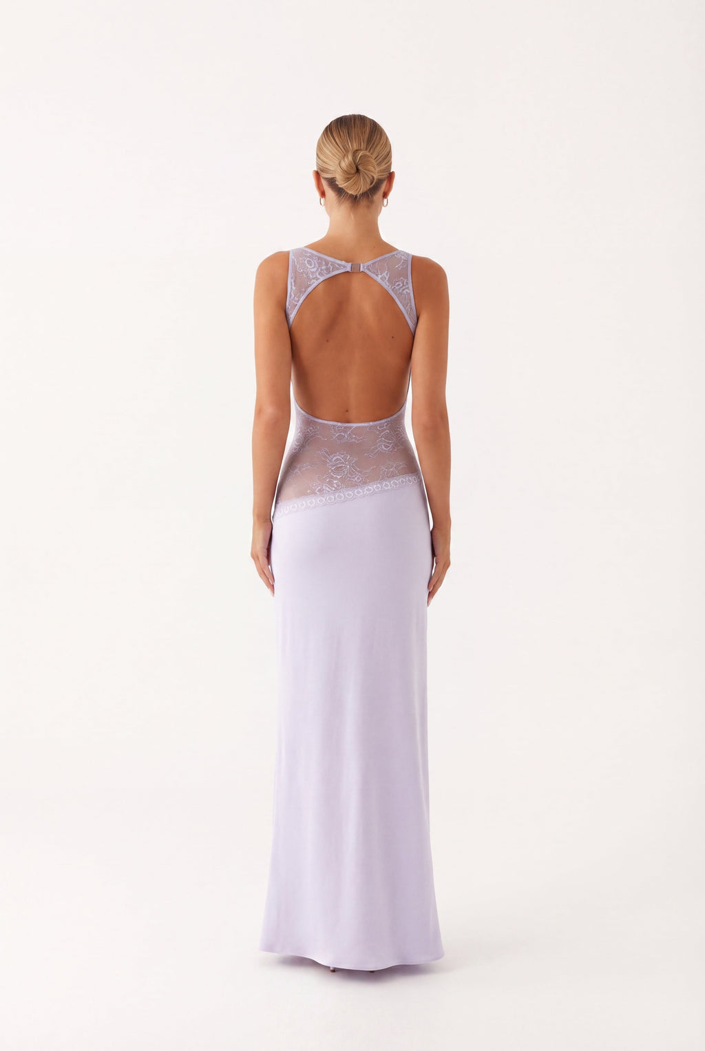 Hayley | Women's Sleeveless Open Back Boat Neck Maxi Dress