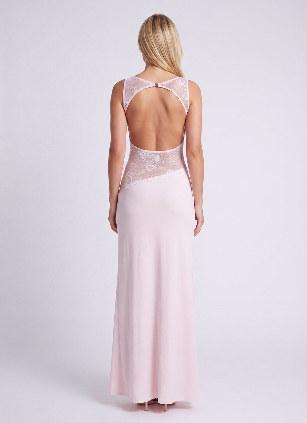 Hayley | Women's Sleeveless Open Back Boat Neck Maxi Dress