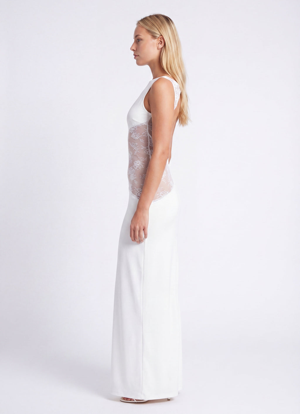 Hayley | Women's Sleeveless Open Back Boat Neck Maxi Dress