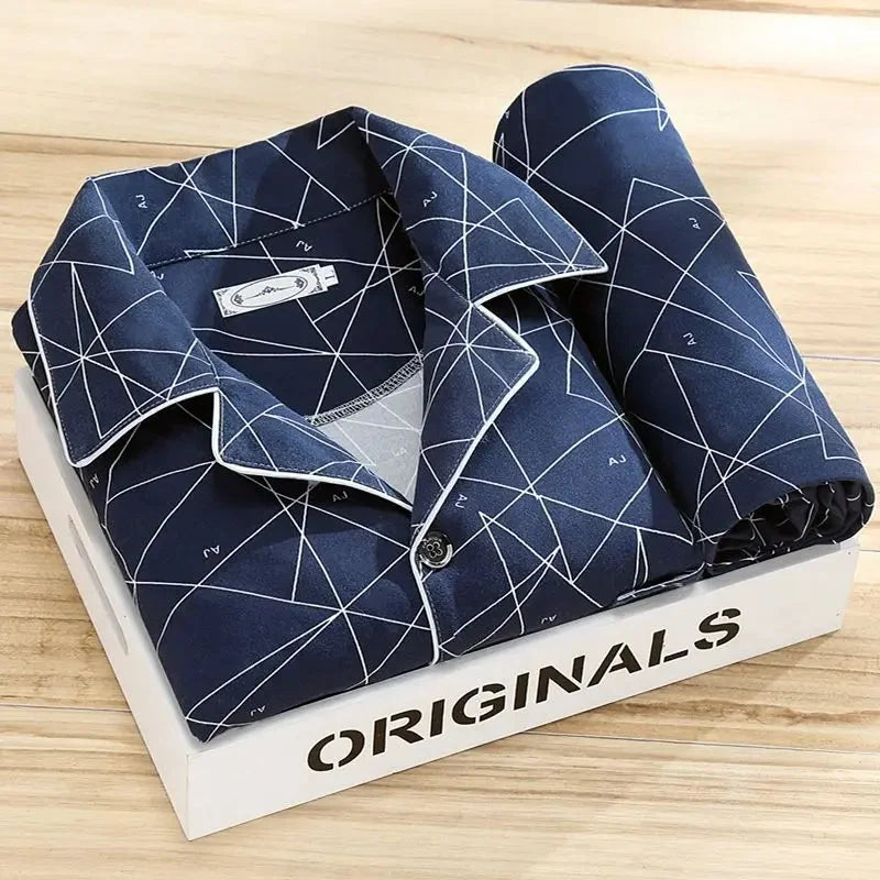 Hayward | Men’s Long Sleeve Button Front Collared Pajama Set