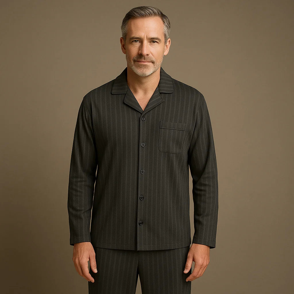 Hayward | Men’s Long Sleeve Button Front Collared Pajama Set