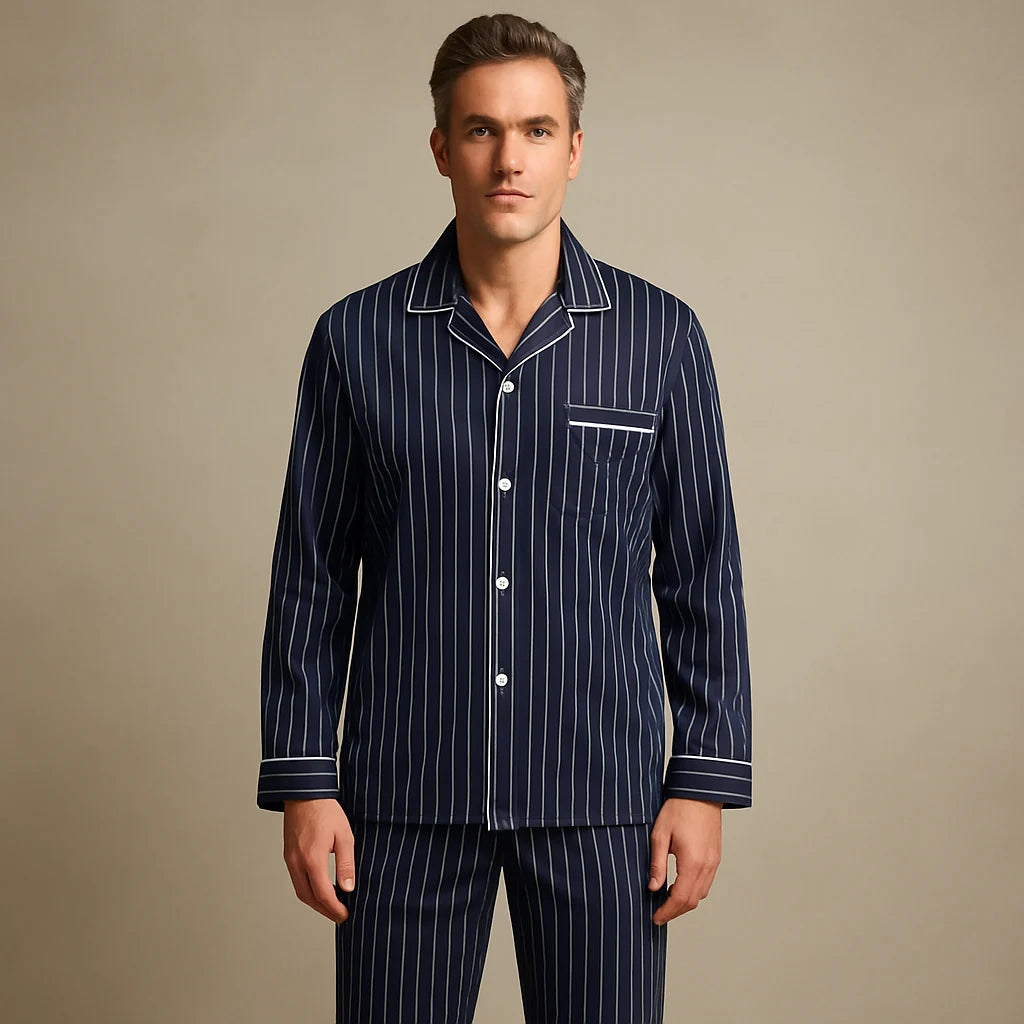 Hayward | Men’s Long Sleeve Button Front Collared Pajama Set