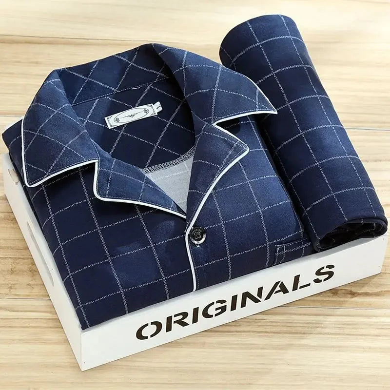 Hayward | Men’s Long Sleeve Button Front Collared Pajama Set
