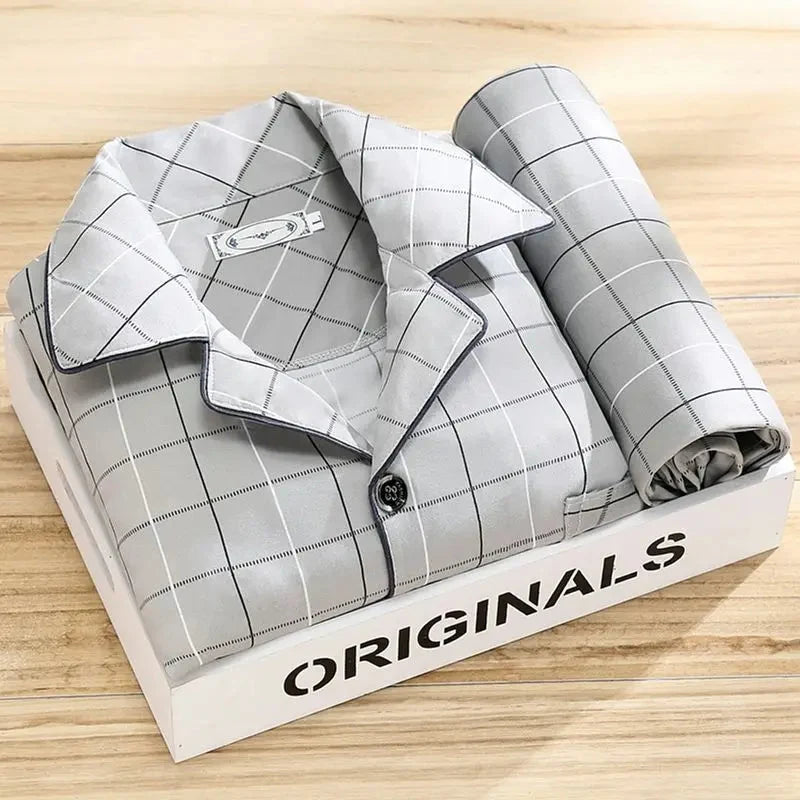 Hayward | Men’s Long Sleeve Button Front Collared Pajama Set