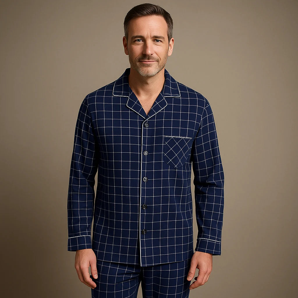 Hayward | Men’s Long Sleeve Button Front Collared Pajama Set