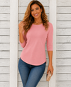Heaven | Women's Crew Neck Three Quarter Sleeve Blouse