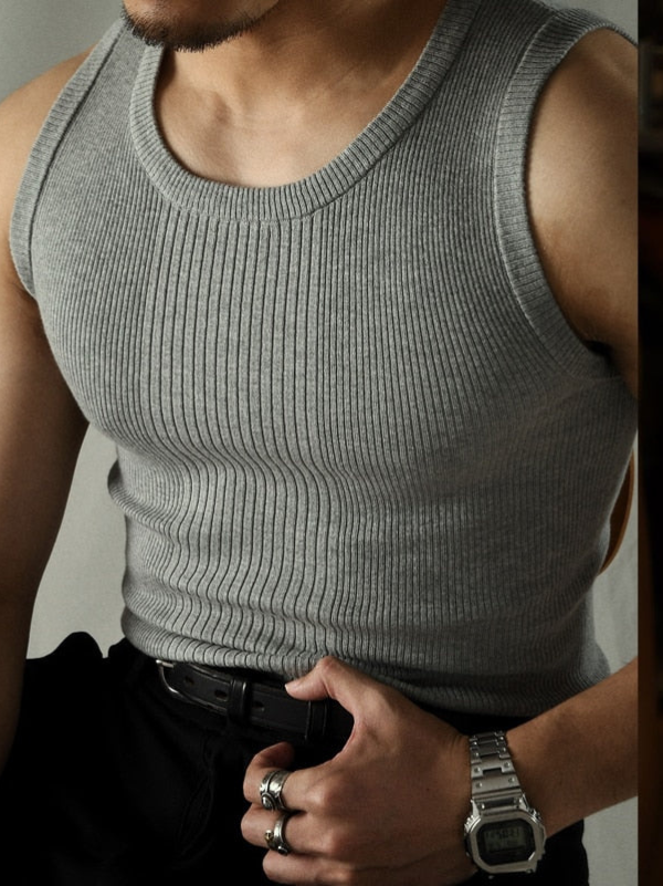 Henry | Men’s Scoop Neck Sleeveless Fitted Tank Top