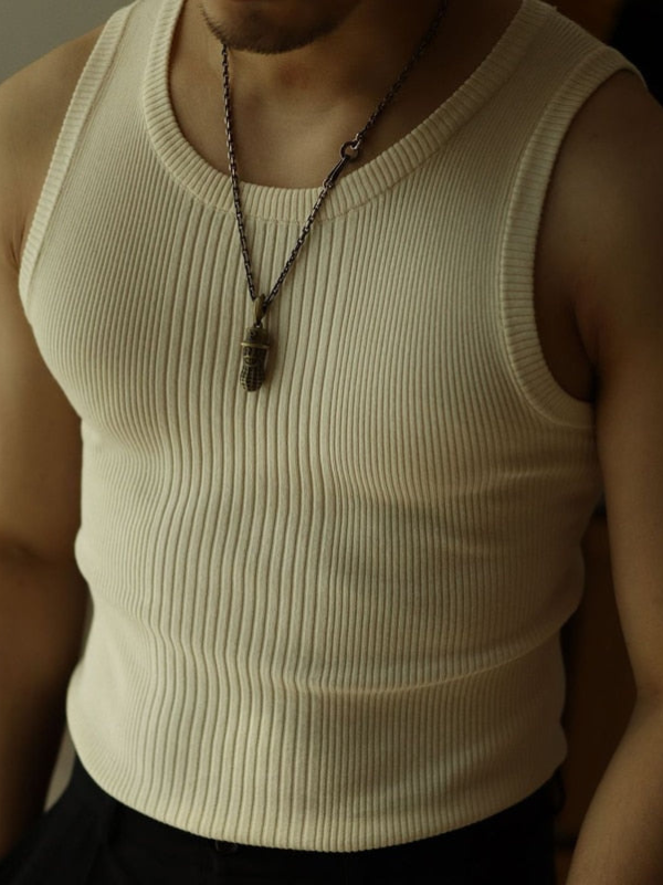 Henry | Men’s Scoop Neck Sleeveless Fitted Tank Top