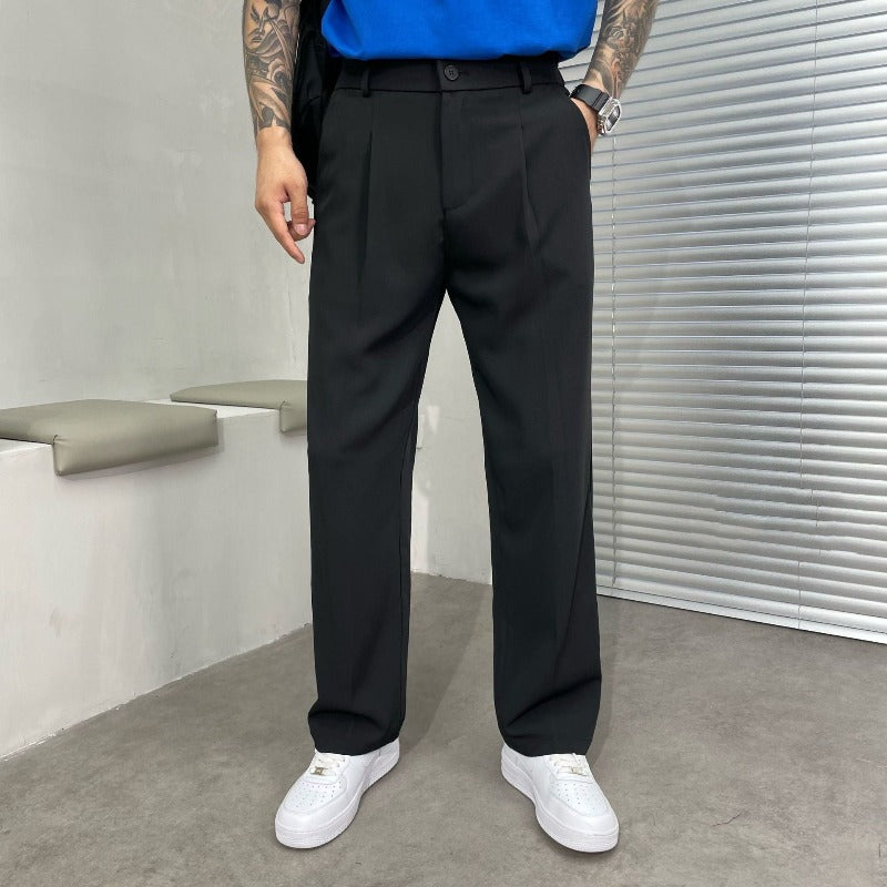 Henry | Men's Wide Leg Pleated Dress Pants