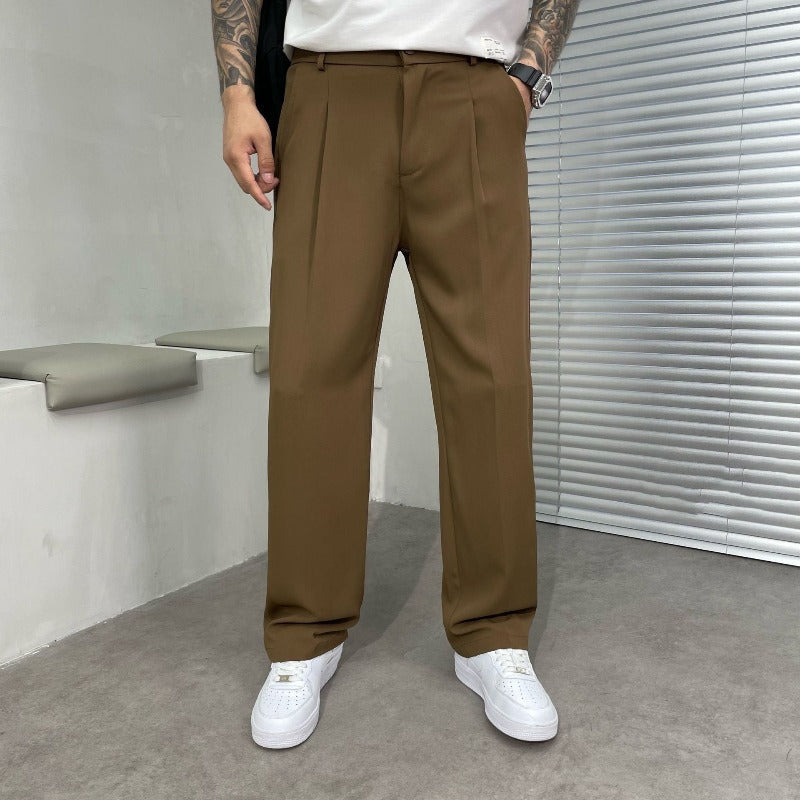 Henry | Men's Wide Leg Pleated Dress Pants