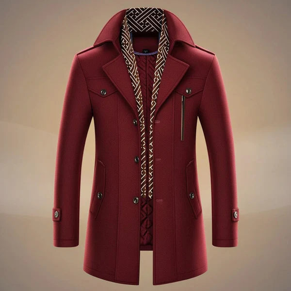 Howard | Men’s Long Sleeve Button Front Pocket Trench Coat