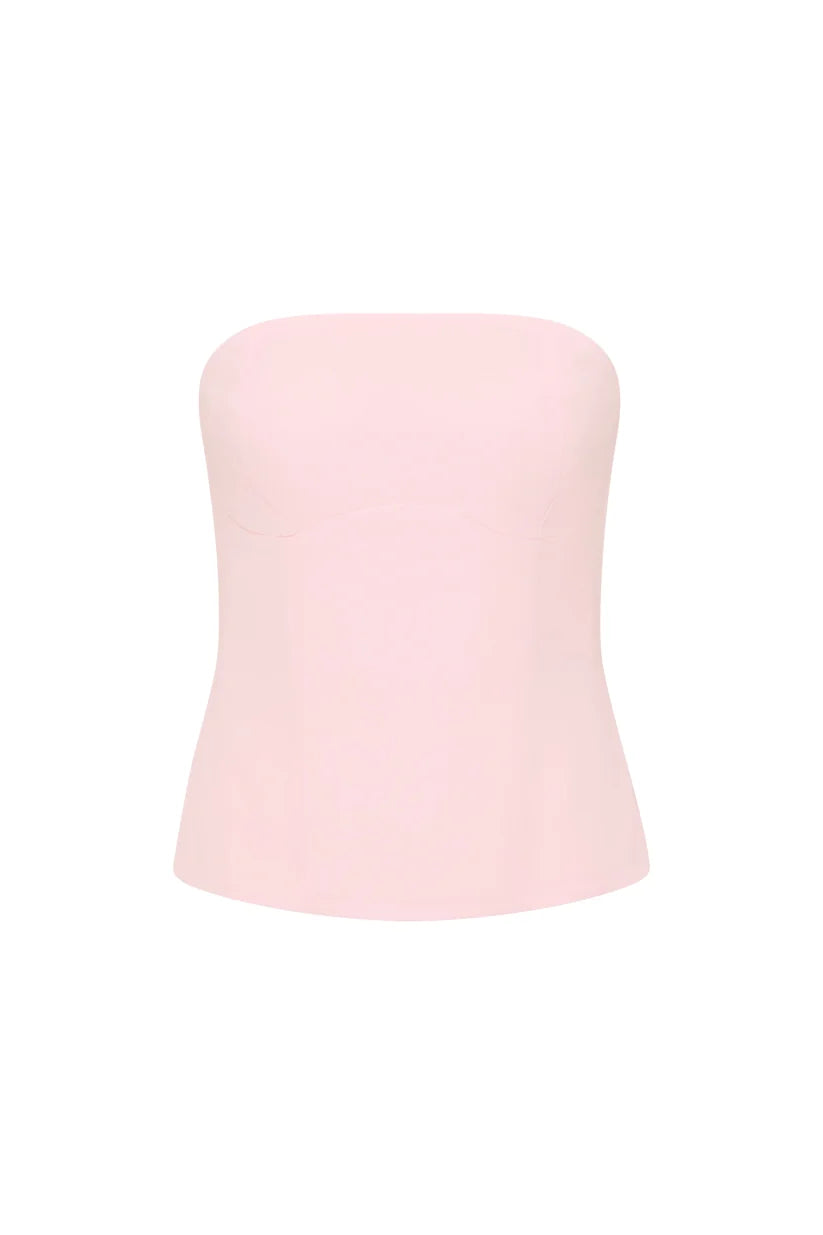 Indira | Women’s Strapless Waist Tie Cropped Two Piece Set