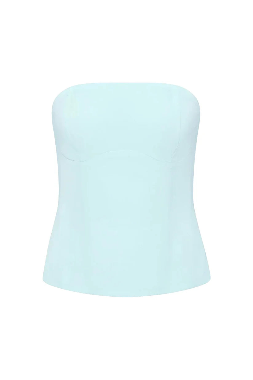 Indira | Women’s Strapless Waist Tie Cropped Two Piece Set
