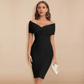 Irma | Women’s Off Shoulder Bodycon Knee Length Dress